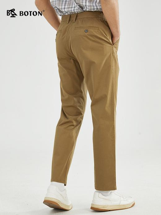 【碳素磨毛】波顿男士经典休闲裤卡其色修身高端ME856123 商品图1