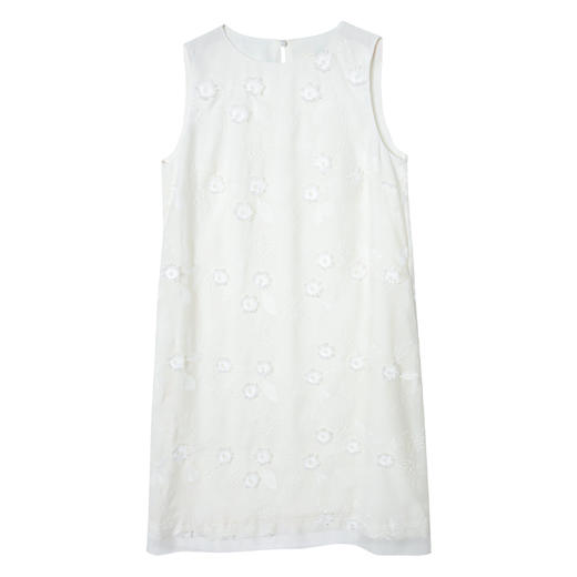 LYQ2402087C+IMPRESS/西嘉立体水溶绣花醋酸拼接直筒无袖连衣裙女夏圆领显瘦 商品图4