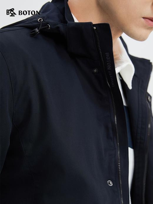 波顿男士春秋季连帽深蓝色夹克美式休闲高端夹克MJ007124 商品图4