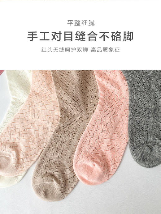 足装秀24夏季新品女士长筒袜堆堆袜超薄棉透气轻薄网眼长款女袜子 商品图8