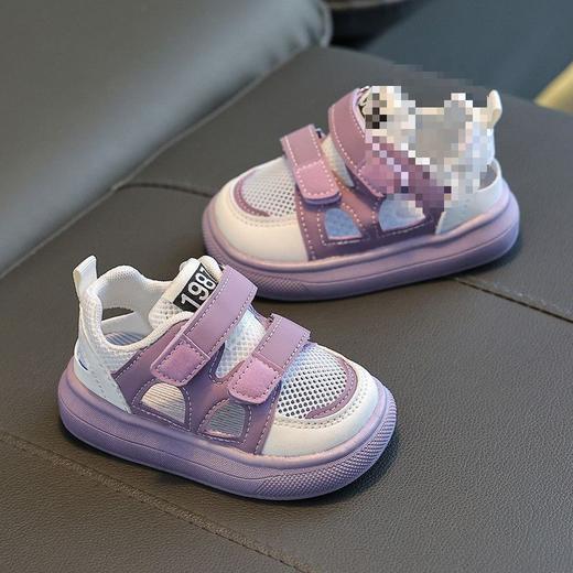 【夏季新款网面透气凉鞋】春夏婴幼儿童运动半凉鞋子，网面透气柔软防滑鞋底稳固后脚跟，1到3岁2网面透气男女宝宝学步防滑软底凉鞋QQ 商品图1