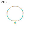 ZEGL设计师小彩串天然绿松石手链手串女小众多巴胺叠戴串珠手饰品 商品缩略图3