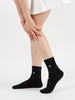 足装秀24新品夏季女棉质亲肤透气学院风黑白字母袜百搭女中邦袜子 商品缩略图2