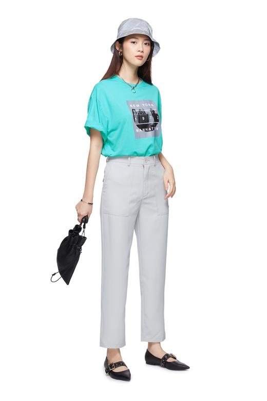 LNNNS 灰色休闲直筒裤 9198 商品图4