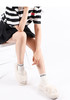 足装秀24新品夏季女短邦袜棉质透气休闲运动横杠学院风短款女袜子 商品缩略图5