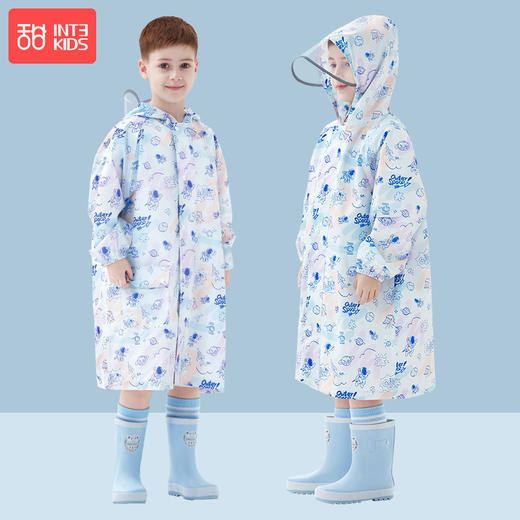 【云感布料，轻柔0负担】甜甜仔儿童雨衣2024新款 男童女宝宝小童 幼儿园小学生 男孩雨披 薄款速干雨衣-QQ 商品图6