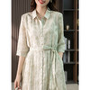 85781原形新中式印花苎麻连衣裙女长款裙子2024春夏季新款韩版衬衫裙 商品缩略图3