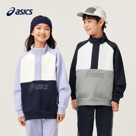ASICS/亚瑟士童装中大童中性款长袖卫衣T恤2024秋日常百搭卫衣T恤