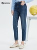 波顿女士春夏直筒修身中高腰牛仔裤高端美式休闲弹力裤子LF655124 商品缩略图1
