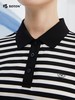 波顿女士春夏黑白色条纹经典POLO衫美式休闲高端上衣LT315224 商品缩略图4