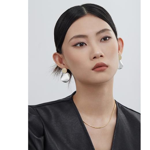 Oflye潮流饰品  人像欧美复古个性独特耳环女小众高级感气质耳钉金属百搭耳饰潮 商品图3