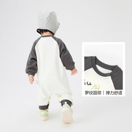 巴拉巴拉婴儿衣服连体衣秋装宝宝外出包屁衣爬服新款时髦可爱 商品图3