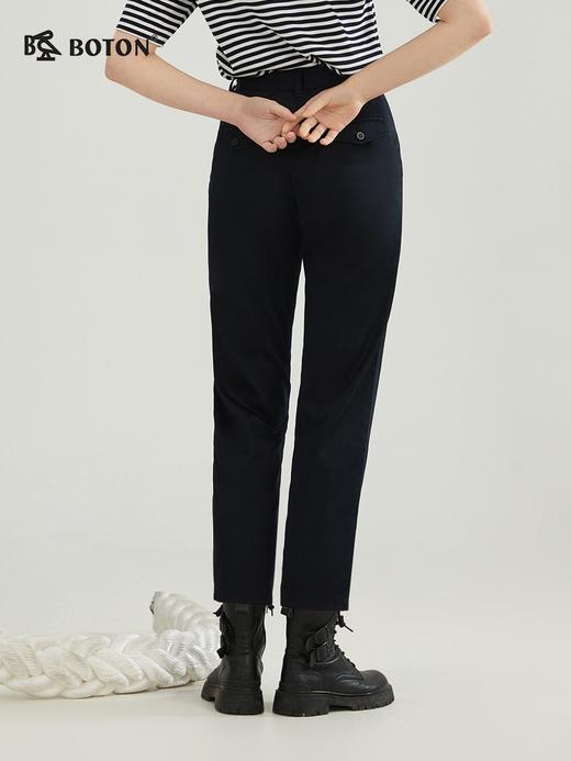 【简约利落】波顿女高腰九分裤子紧脚口户外休闲中性LF292123 商品图2