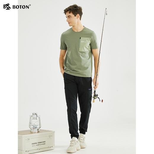 【高弹舒适】波顿年春夏男士拼接户外休闲短袖运动T恤衫MT959223 商品图2