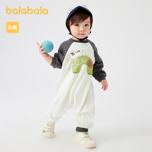 巴拉巴拉婴儿衣服连体衣秋装宝宝外出包屁衣爬服新款时髦可爱 商品图1