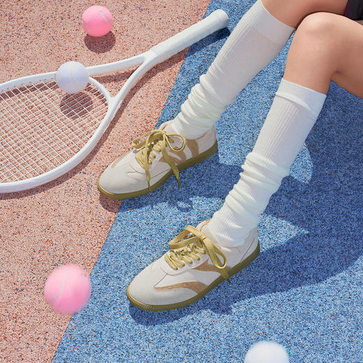 [捡漏价]lost in echo2024年夏季新款美式复古银色扭转鞋面休闲鞋德训鞋女 商品图4