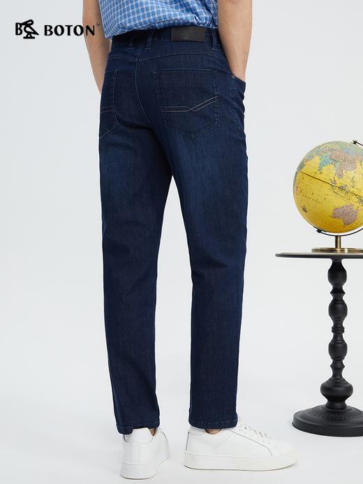 波顿男士春夏天丝耐磨中蓝色高端美式牛仔裤子ME899124 商品图2
