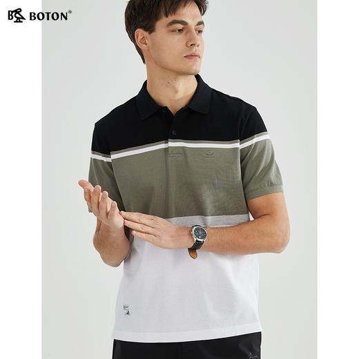【时尚清爽】波顿春夏男士条纹户外休闲短袖运动简约polo衫MT956223 商品图4