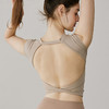 【限时秒】YOGACODE【火树银花系列】2024 瑜伽短袖女固定式胸垫性感露背短款运动t恤DST743 商品缩略图0