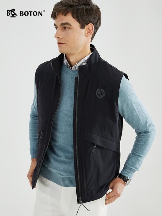 【防污耐脏】波顿春秋男士黑色无袖外套背心马甲休闲高端MJ981123 商品图1