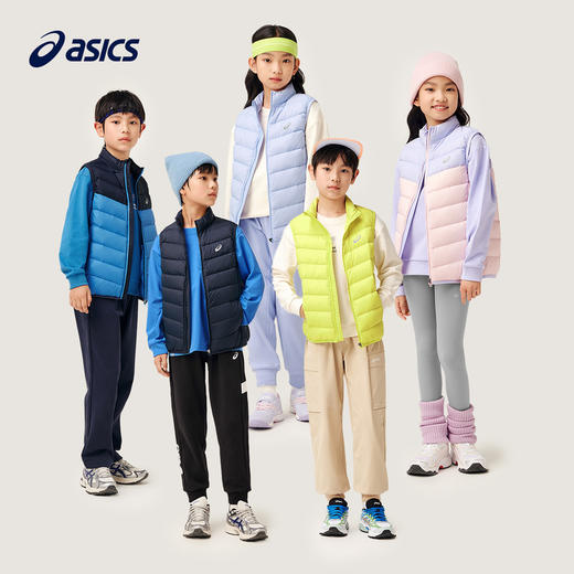 ASICS/亚瑟士童装中大童中性款百搭羽绒马甲2024时尚基础羽绒马甲 商品图0