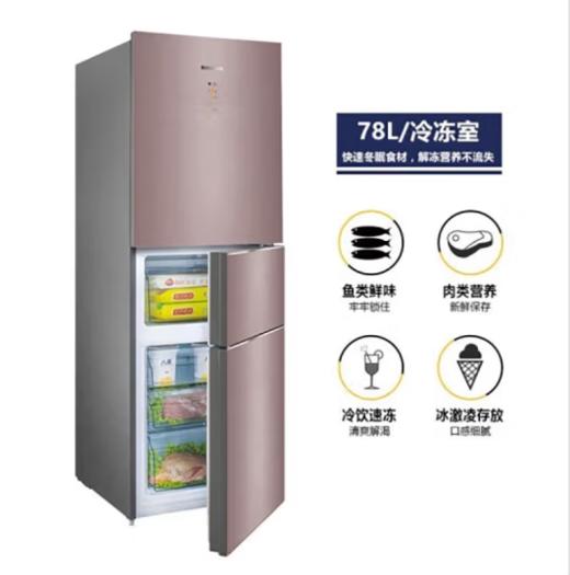 容声冰箱（202818）家用小型三开门冰箱租房用节能低噪宿舍用 BCD-252WRC2NYC 商品图1