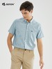 【精致儒雅】波顿春夏男士短袖灰绿色格子高端休闲衬衫MS017223 商品缩略图1