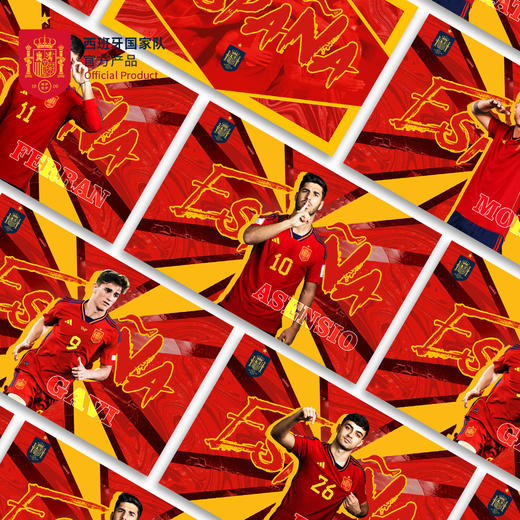 【官方正版】西班牙国家队|球员肖像明信片助威卡片欧洲杯足球迷卡 商品图3
