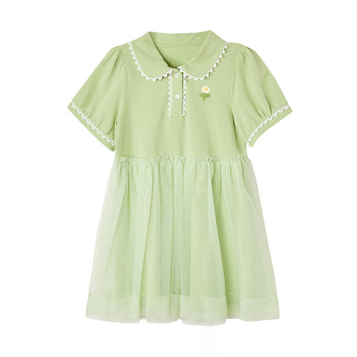 笛莎Deesha 女童连衣裙2024年新款POLO领连衣裙 商品图4