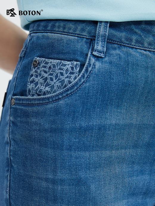 [裸感高弹]不易皱易，易打理高端美式中高腰休闲抗菌牛仔裤LE321124 商品图3