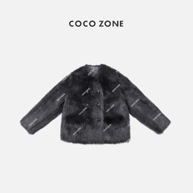 COCO ZONE高级感秋冬皮毛一体绒毛双排扣皮草外套23C30099