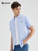 【凉爽舒适】波顿春夏男士短袖小棋盘蓝白格子衬衫高端MS013223 商品缩略图1