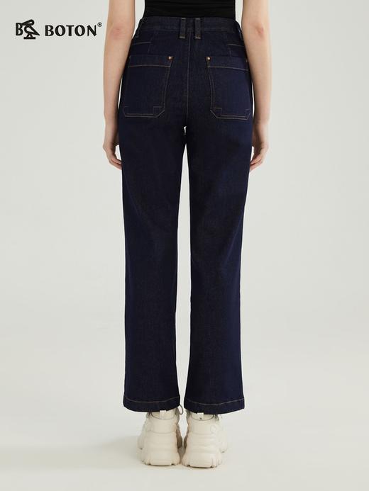 【不褪色遮胯】波顿春秋女士高端高腰阔腿裤牛仔长裤宽松LE296123 商品图1