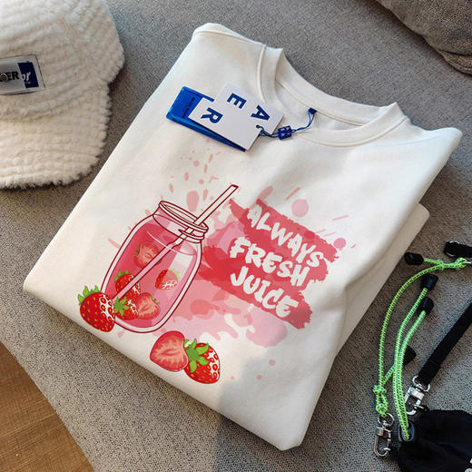 【超值69.9任选2件】2024夏季潮流 圆领宽松 纯棉短袖t恤女 ins女装休闲 宽松百搭上衣-QQ 商品图2