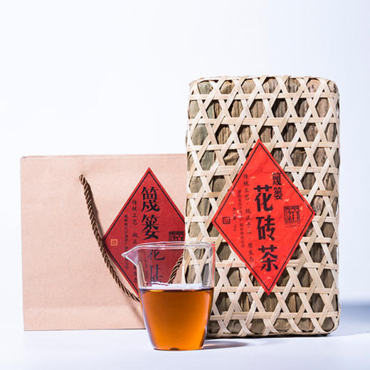 【节日送礼】白沙溪篾篓花砖1kg/片  经典醇香 商品图0