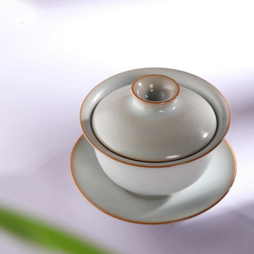 问鼎汝瓷复刻款月白正德盖碗（大）（缺货） 商品图1