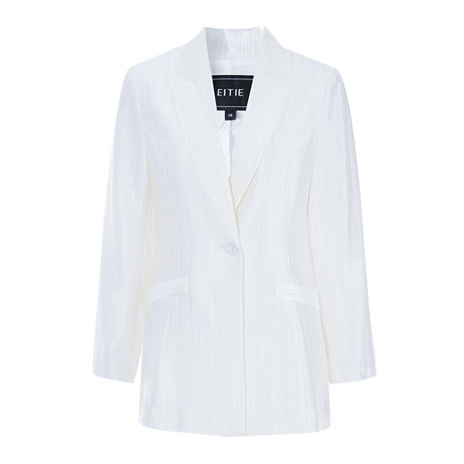 EITIE爱特爱秋季新款时尚通勤百搭职业显瘦一粒扣外套女7503203 商品图12