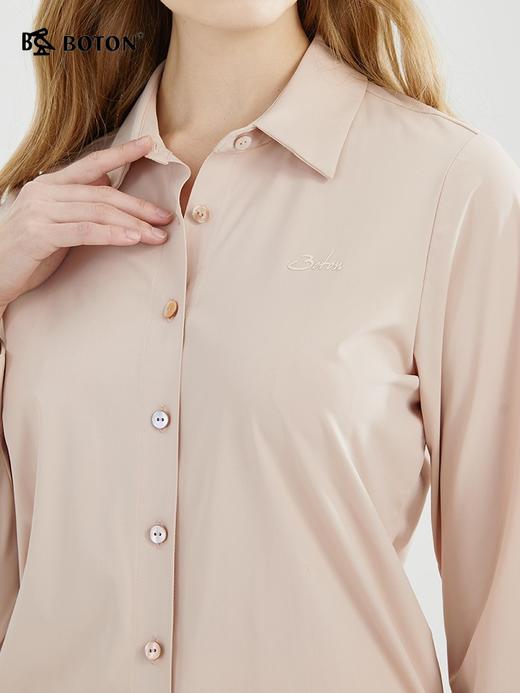 【速干防晒】波顿三季女装户外运动休闲长袖净色长袖衬衫LS833123 商品图4
