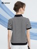 波顿女士春夏黑白色条纹经典POLO衫美式休闲高端上衣LT315224 商品缩略图2