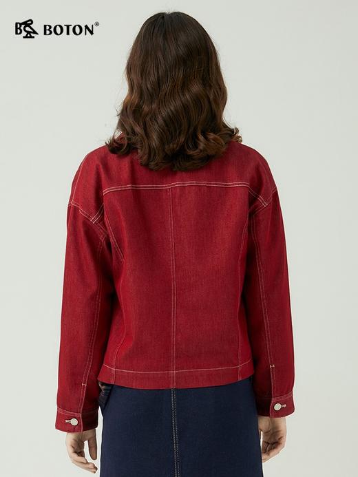 波顿春秋女士短外套枣红色时尚英伦风高端美式休闲夹克LJ902323 商品图2