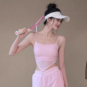 【限时秒】YOGACODE【火树银花系列】2024 网纱吊带瑜伽背心带胸垫时尚外穿抹胸内衣DSG721