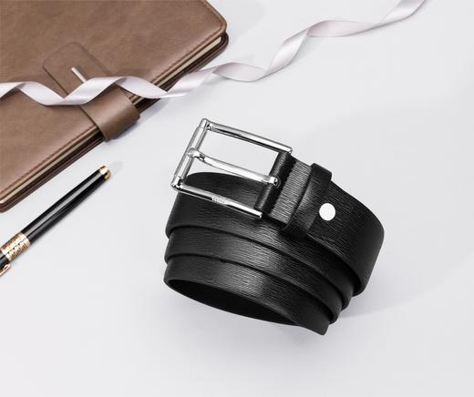 皮尔卡丹皮带男真皮腰带男士针扣裤腰带爸爸男友商务牛皮裤带 商品图0