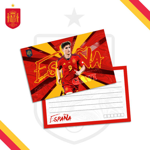 【官方正版】西班牙国家队|球员肖像明信片助威卡片欧洲杯足球迷卡 商品图2