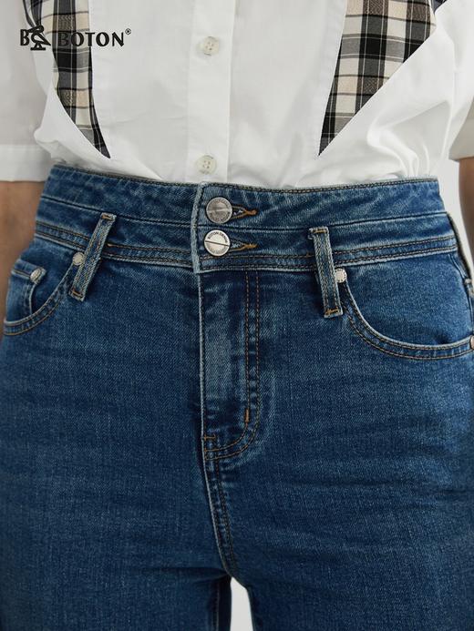 【提臀塑形】波顿女士高端微喇牛仔长裤修身百搭舒适LE291123 商品图3