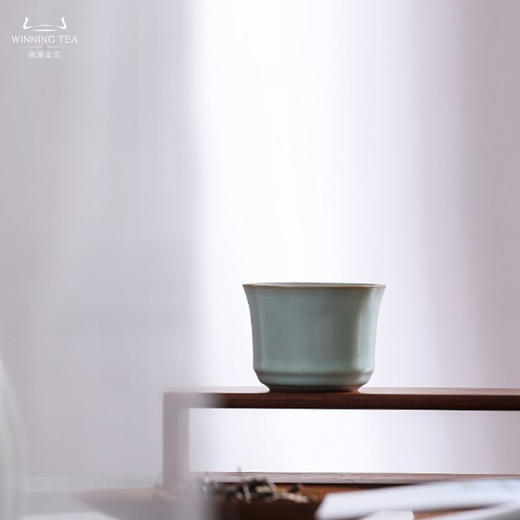 问鼎汝瓷复刻款天青竹律杯（小） 商品图0