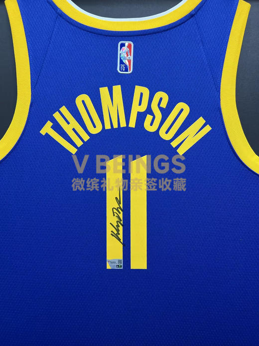 收藏系列 汤普森 勇士队11号蓝色球迷版 亲笔签名球衣 商品图2