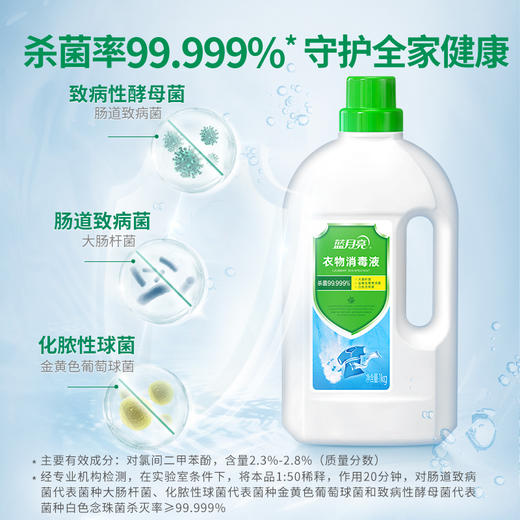 蓝月亮 自然香洁净洗衣液3kg+衣物消毒液1kg 商品图5