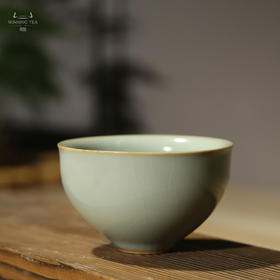 问鼎汝瓷鼎系列天青老款伴月杯