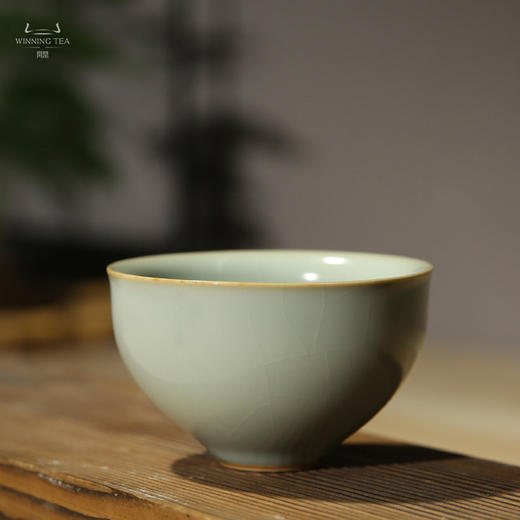 问鼎汝瓷鼎系列天青老款伴月杯 商品图0