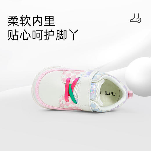 泰兰尼斯秋季婴童段棋盘格学步鞋T01B3C3060 商品图4